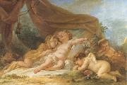 Nicolas-rene jollain Sleeping Cupid oil painting on canvas